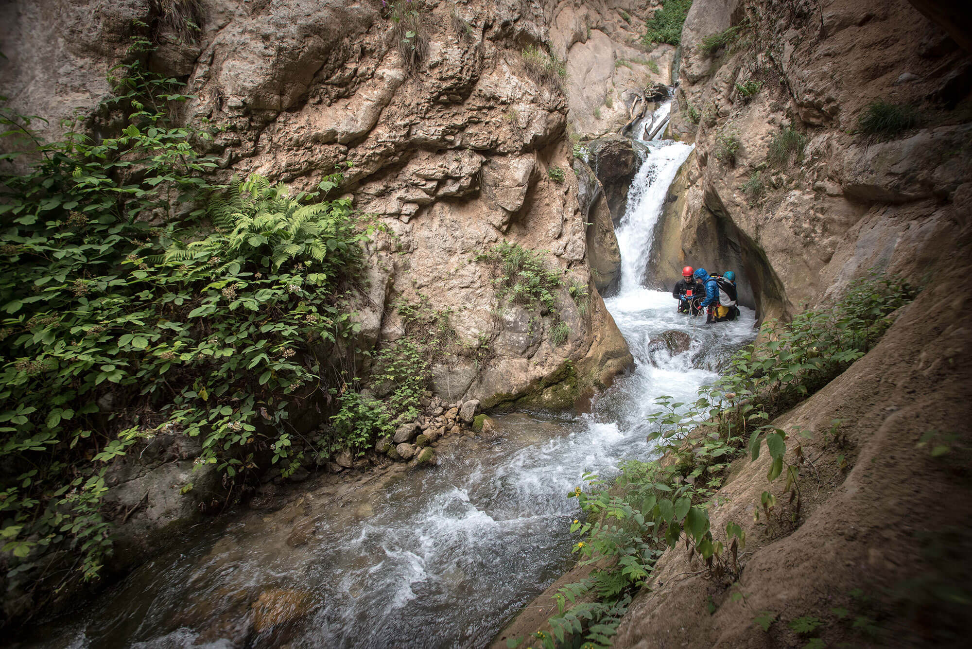 Finishing one of the narrow sections at Asemanrood