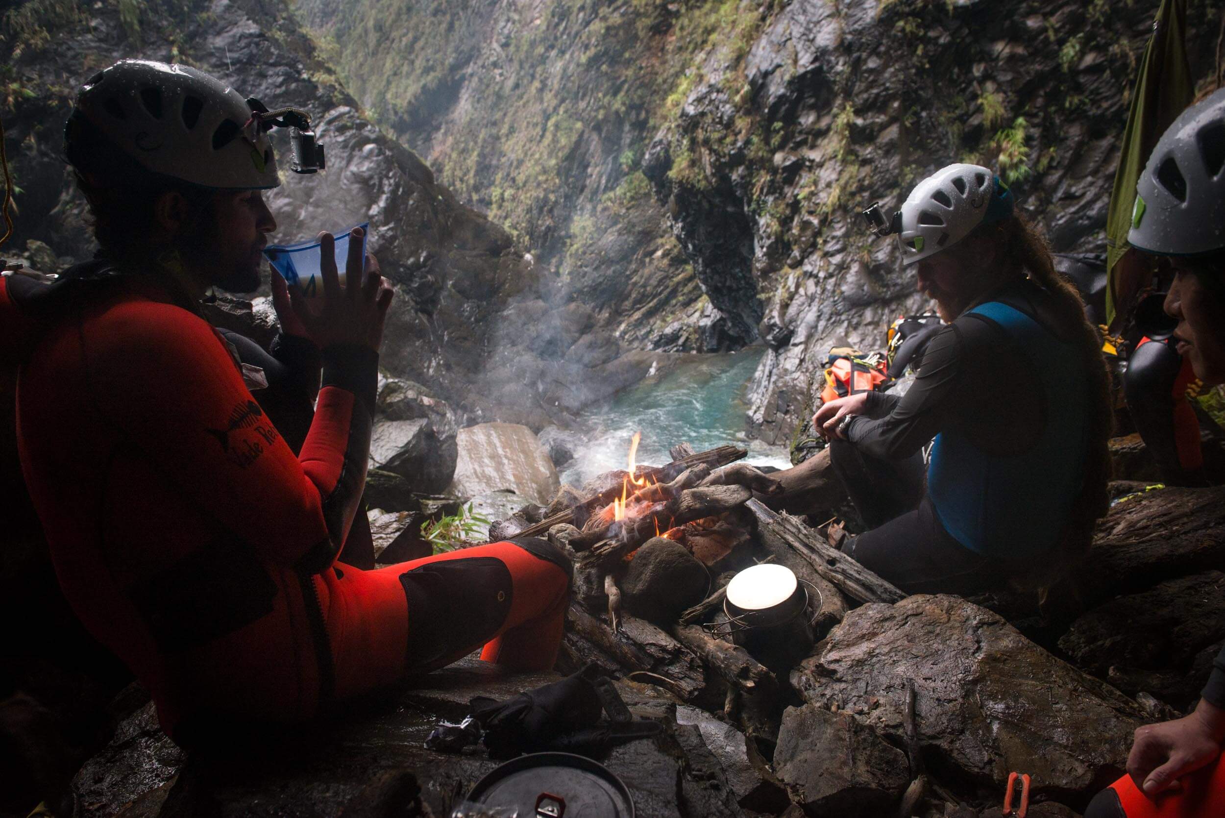 Sheltering for the night, the team makes important decisions for the following day as the weather forecast deteriorates.