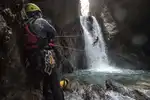 Canyoning instructor Amir Jelvani from Iran