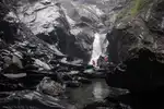 A gorge with rock fall in Taiwan