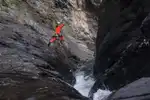 Jumping in the canyon