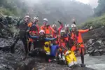 The Taiwan Canyoning Expedition team celebrating the descent of the Malishan River